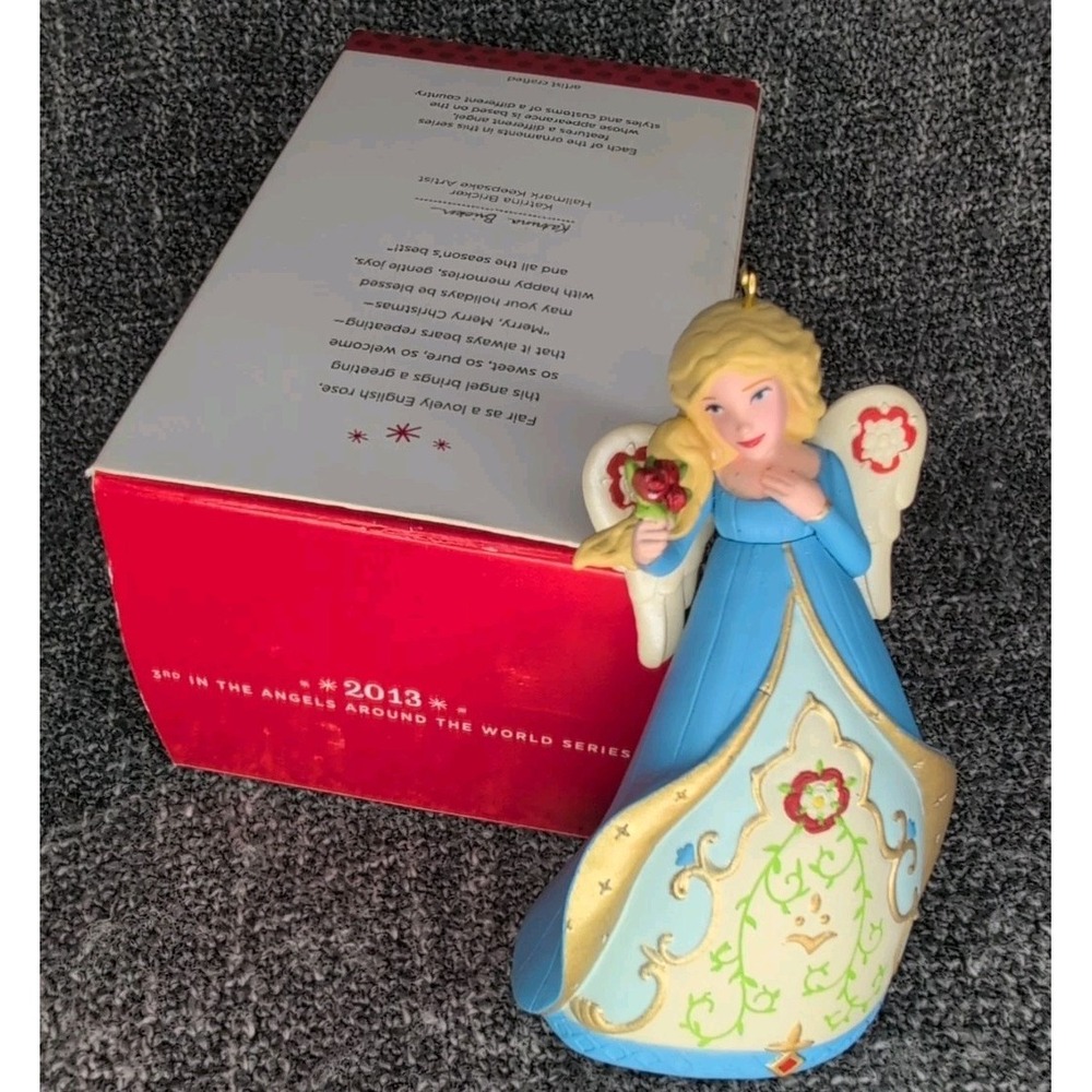 2013 Hallmark Keepsake England Angel Around The World Christmas Ornament w/ Box
